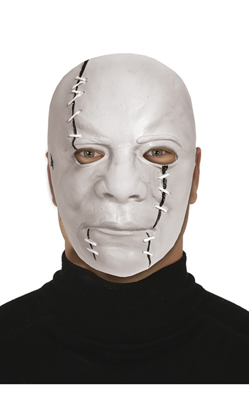 Silent Killer Latex Mask With Scars - Adult One Size