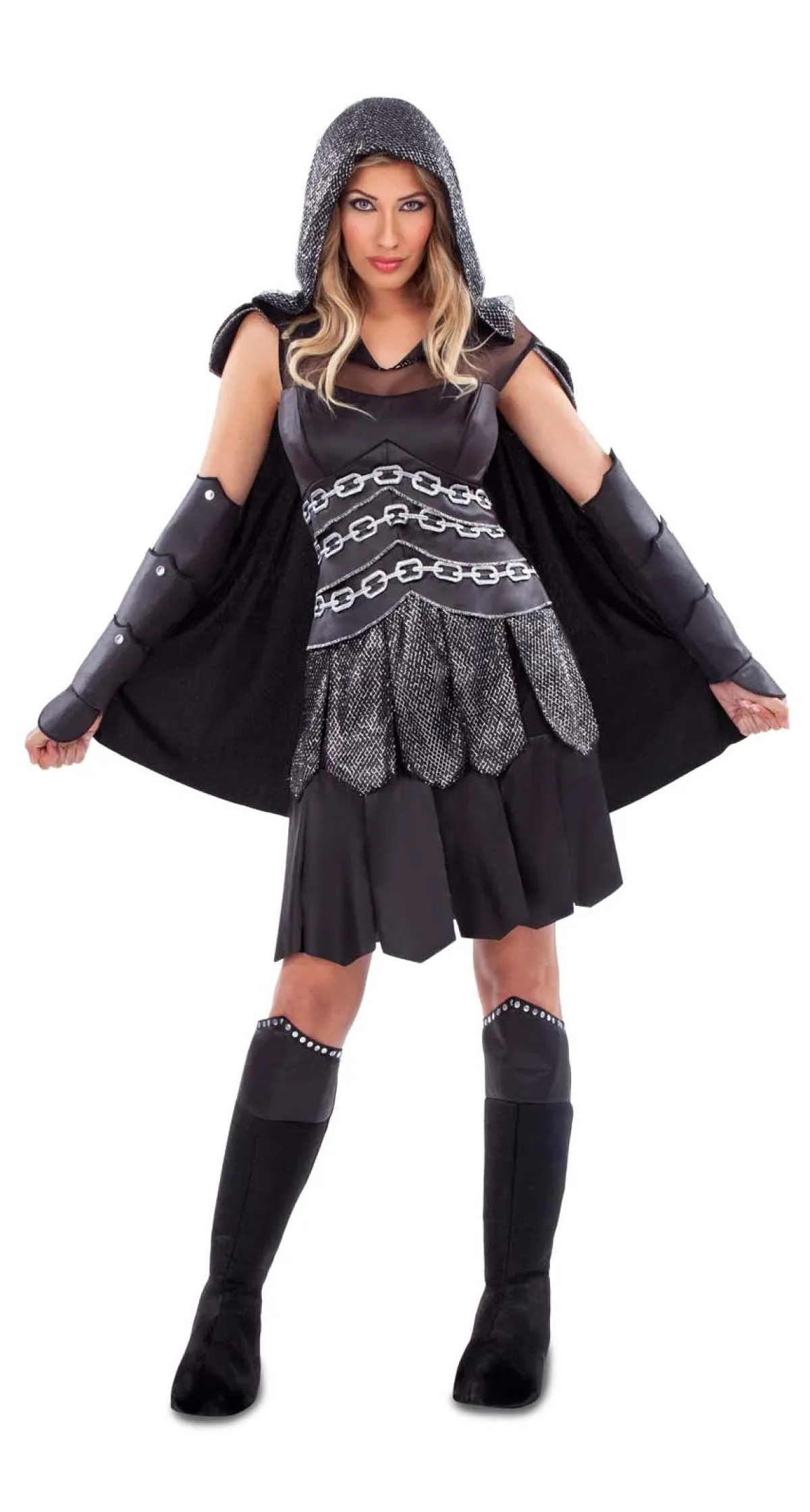 Dark Viking Warrior Woman Costume - Adult Size XL