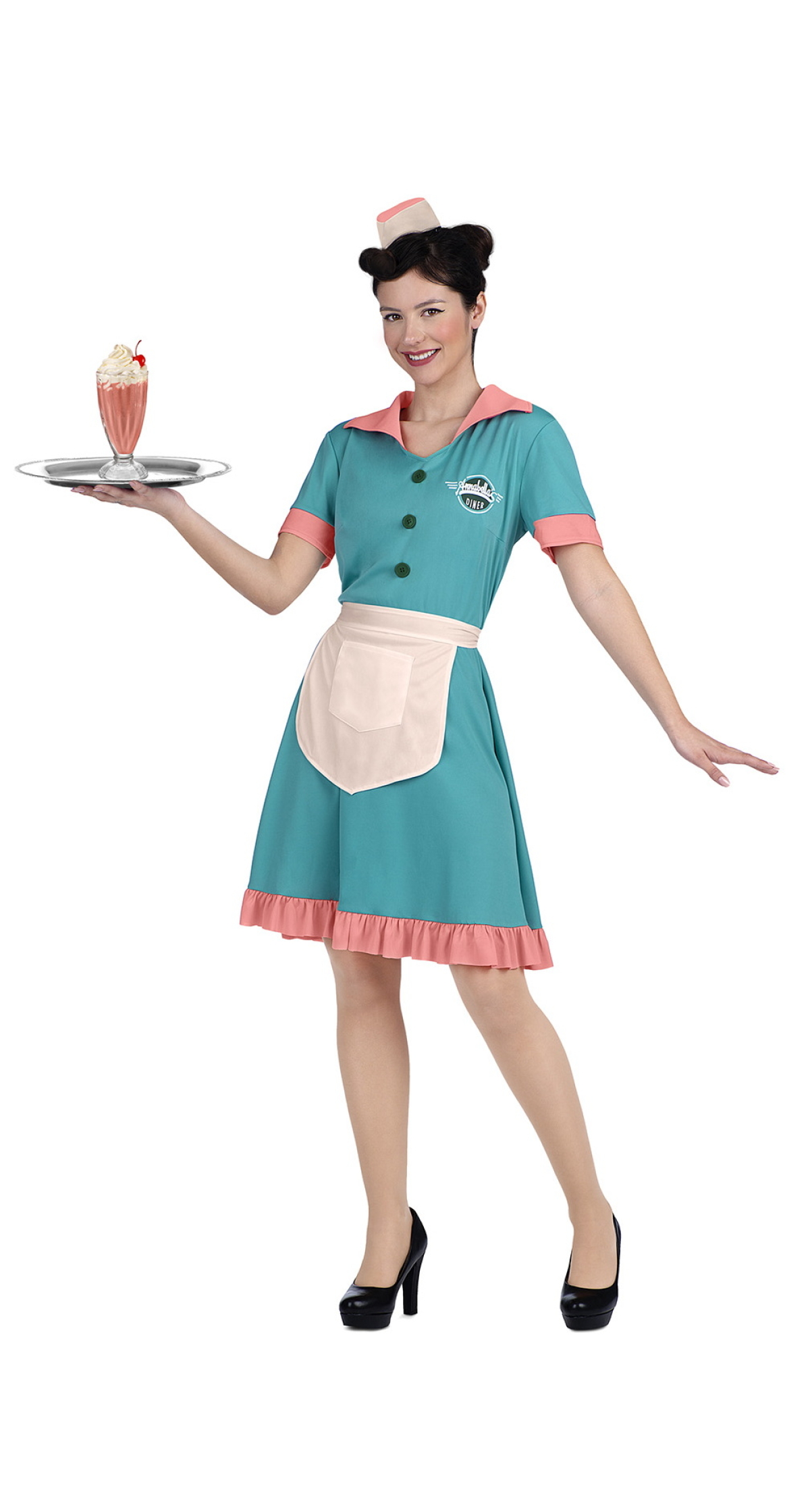 Deluxe Waitress 1950s Costume - Adult Size XL
