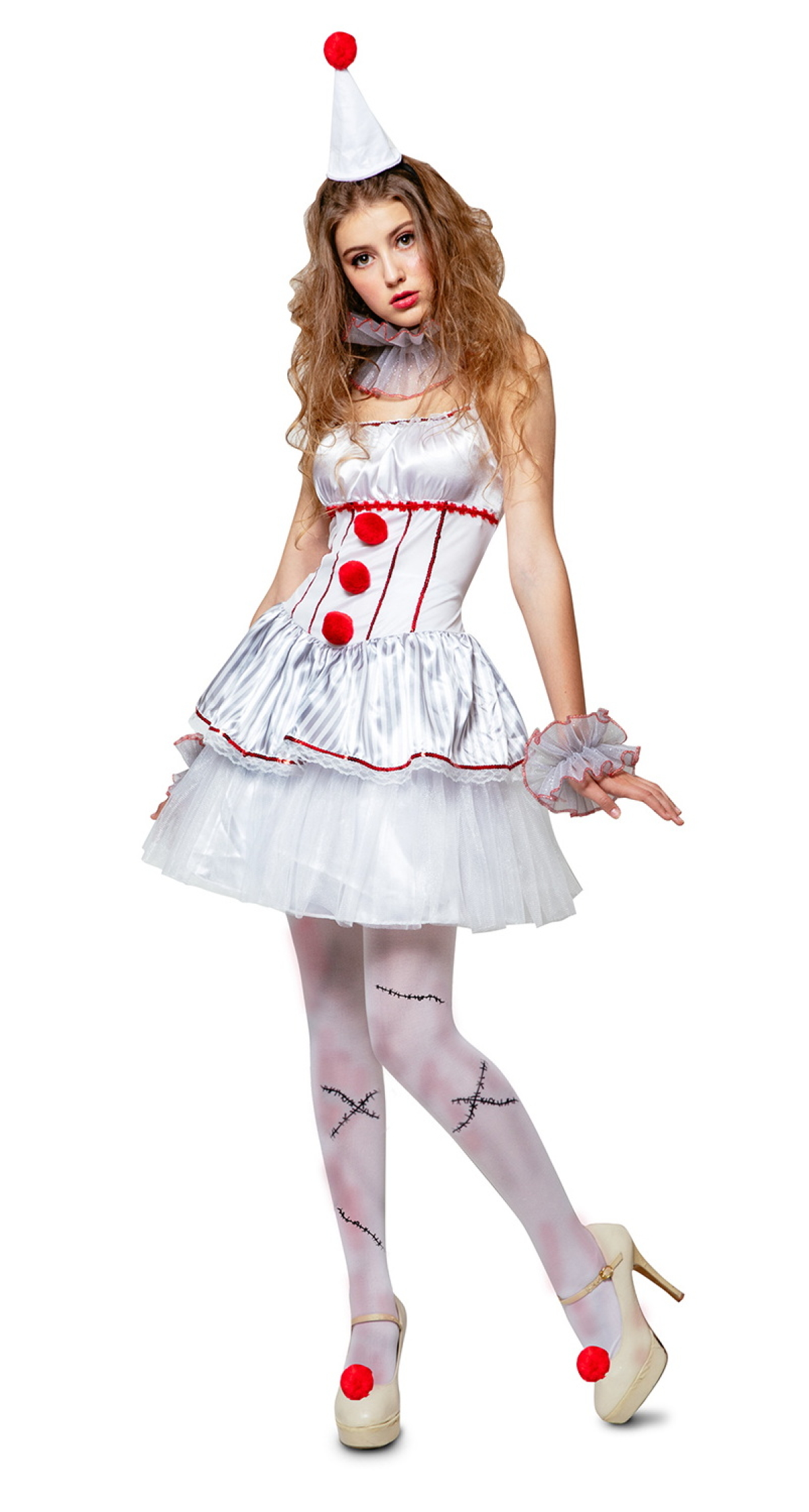 Pennywise IT Clown Lady Costume - Aduslt Size XXL