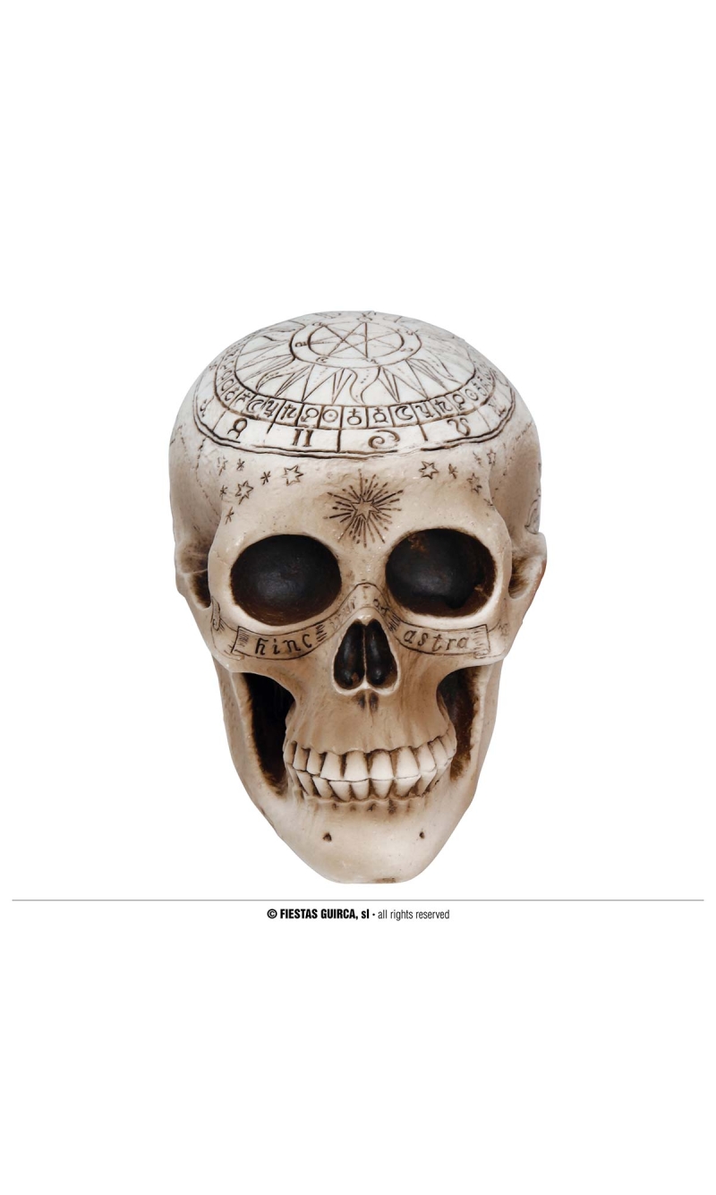 Halloween Decoration Black Magic Skull 20cm