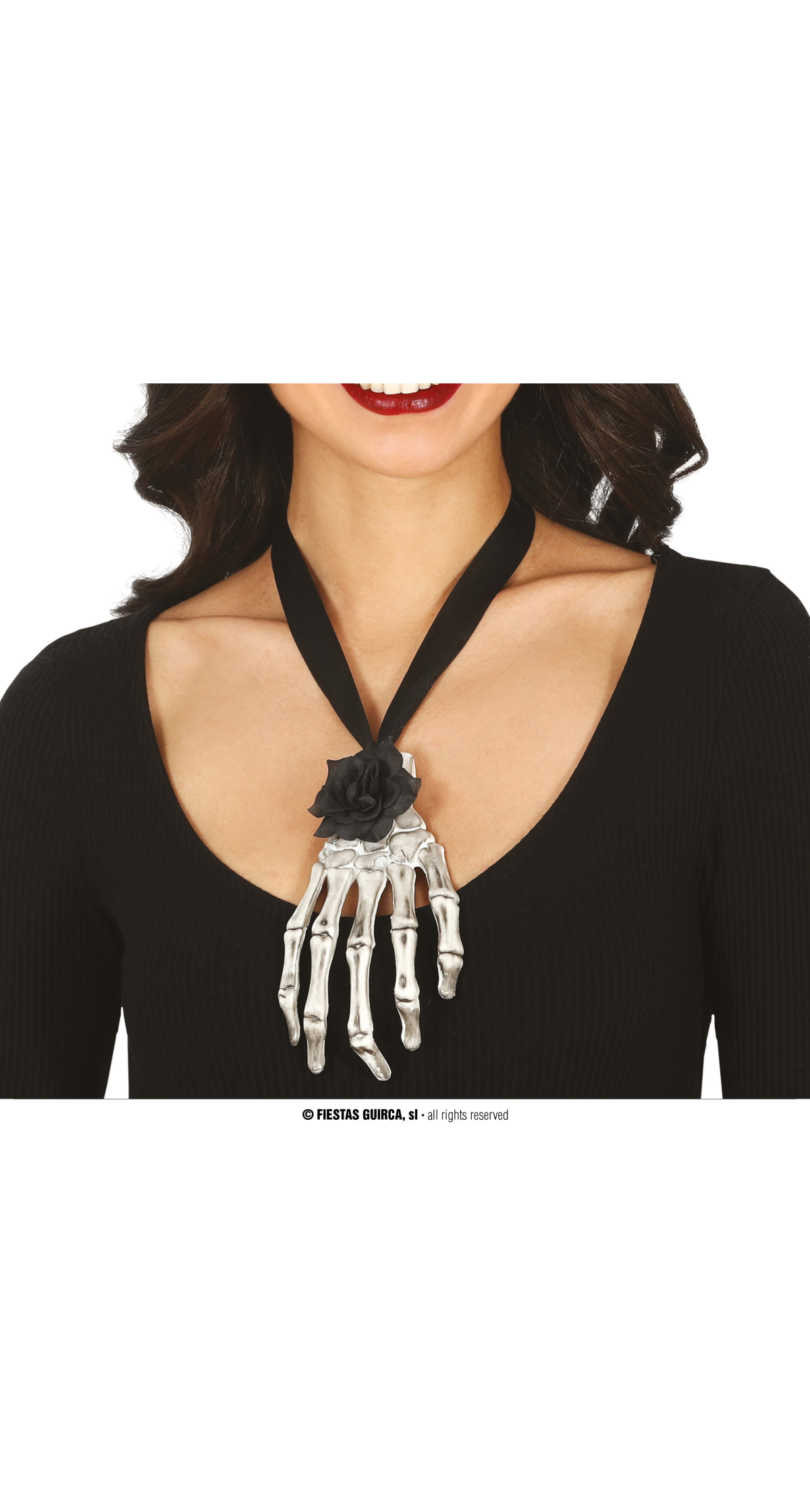 Halloween Skeleton Hand Necklace
