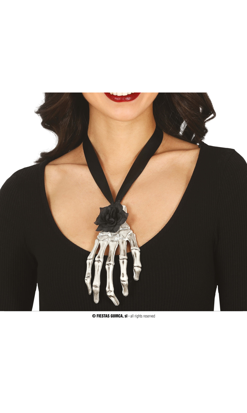 Halloween Skeleton Hand Necklace