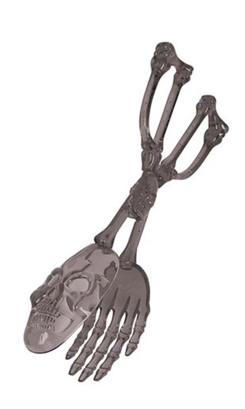 Halloween Themed Grey Salad Tongs 28cm