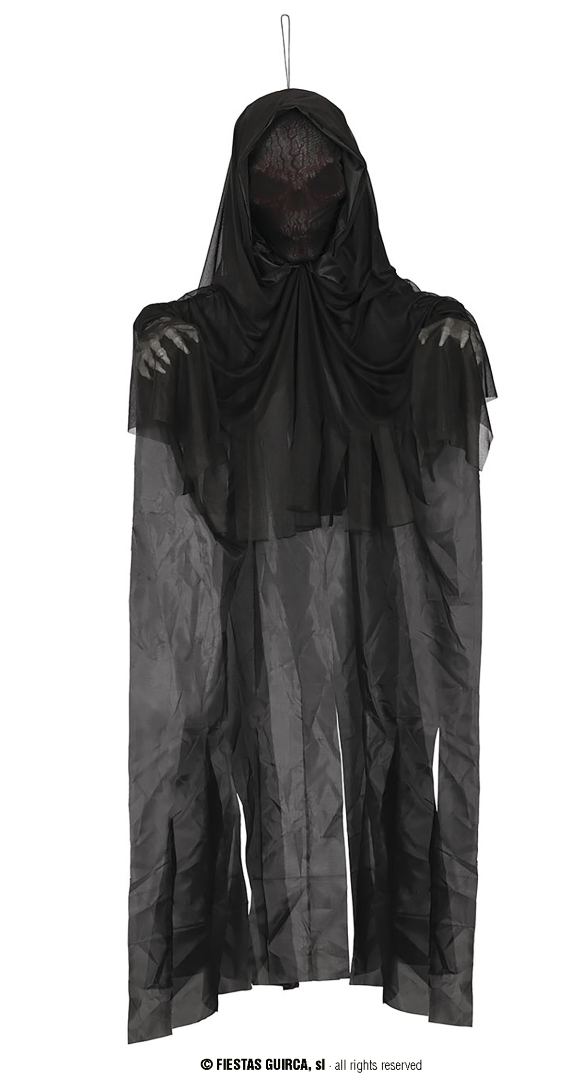 Hanging Black Ghost With Light & Sound 180cm