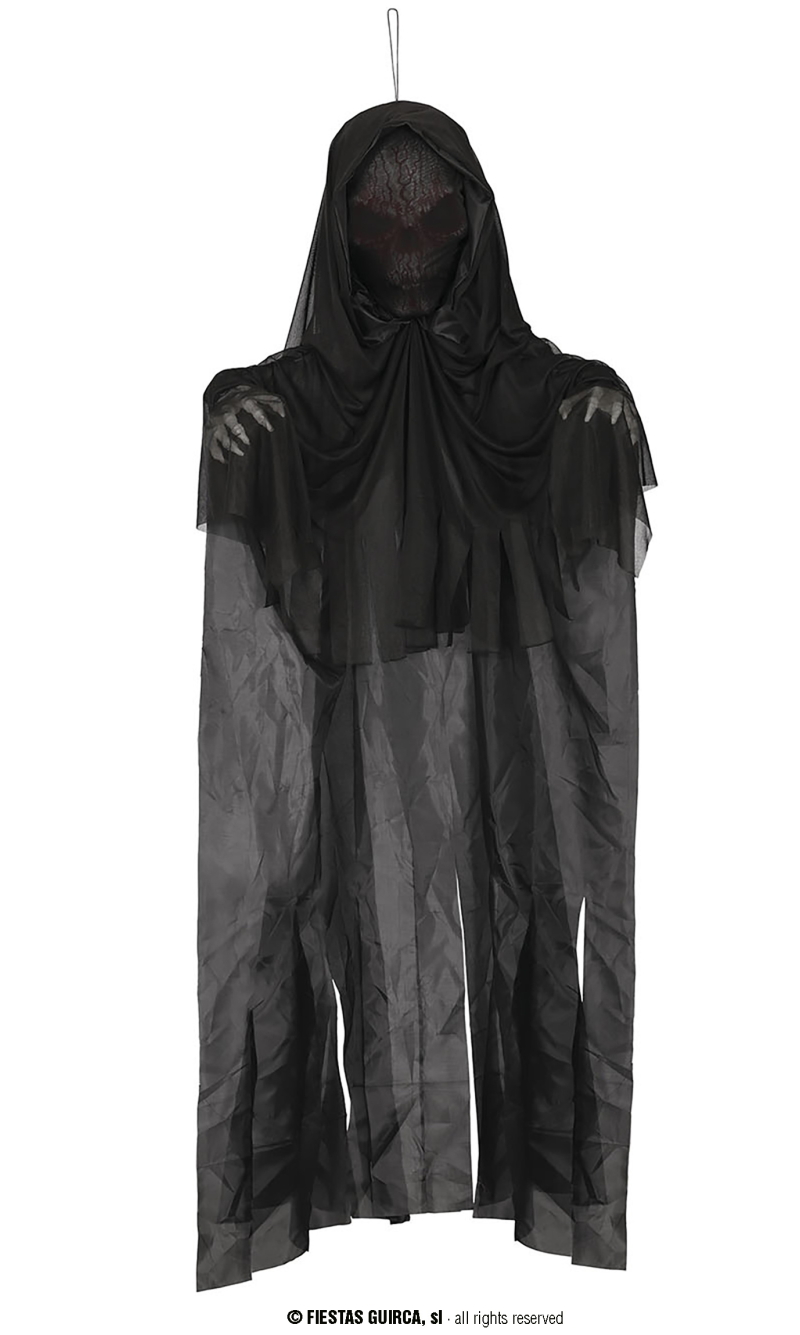 Hanging Black Ghost With Light & Sound 180cm