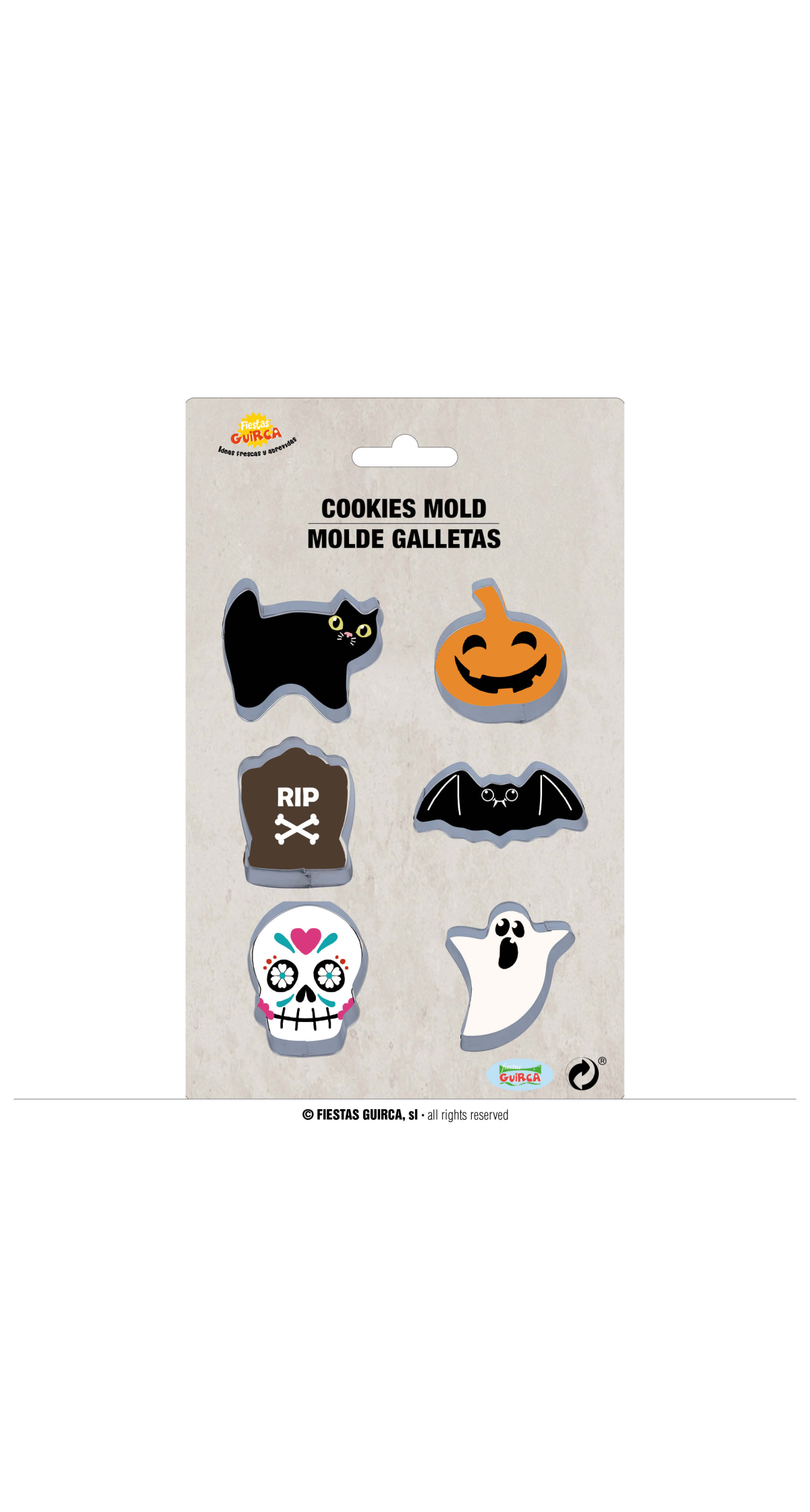 Halloween Metal Cookie Mould - 6pcs