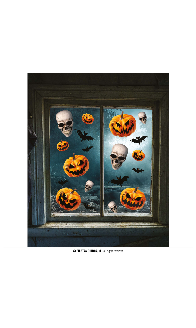 Halloween Window Electroestatic Pumpkin Decoration