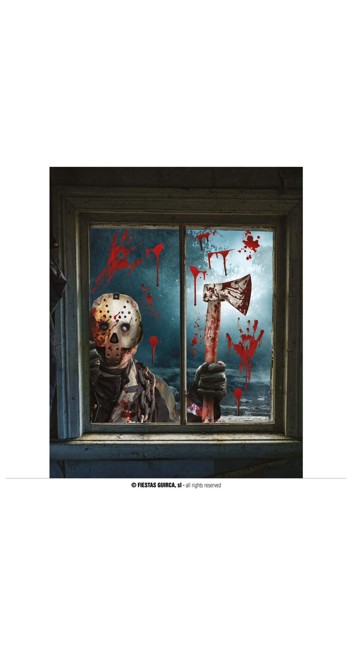 Halloween Window Electroestatic Killer Decoration