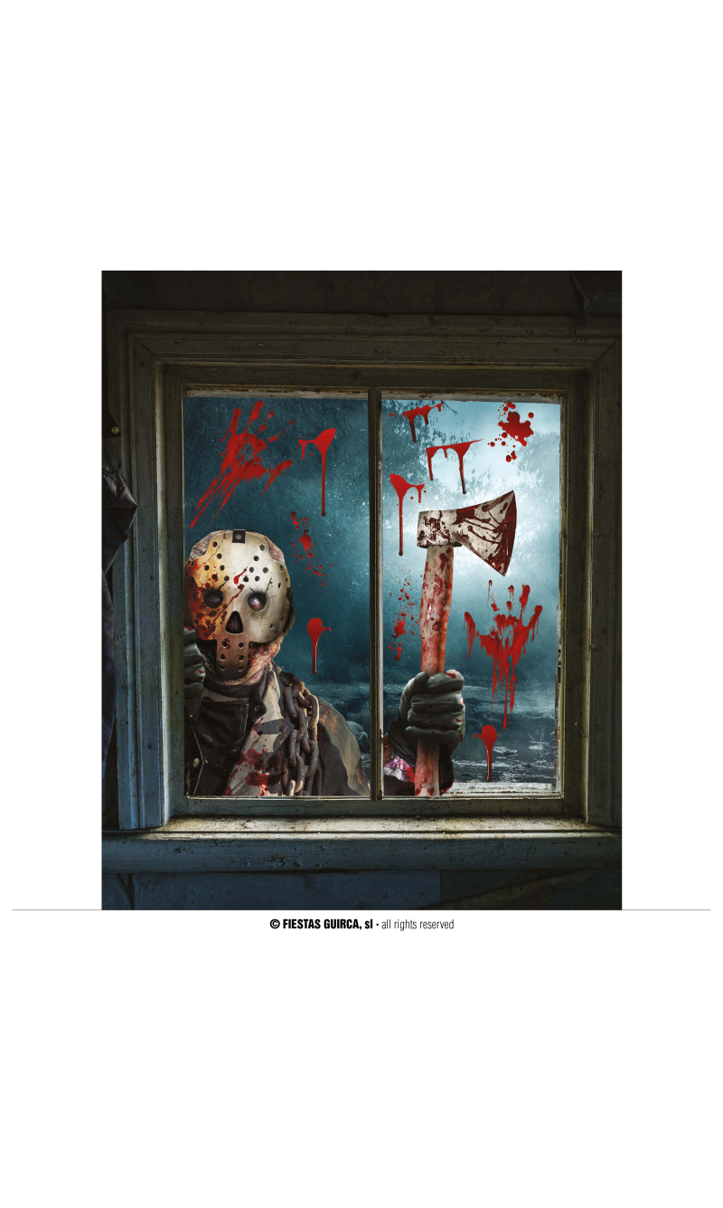 Halloween Window Electroestatic Killer Decoration