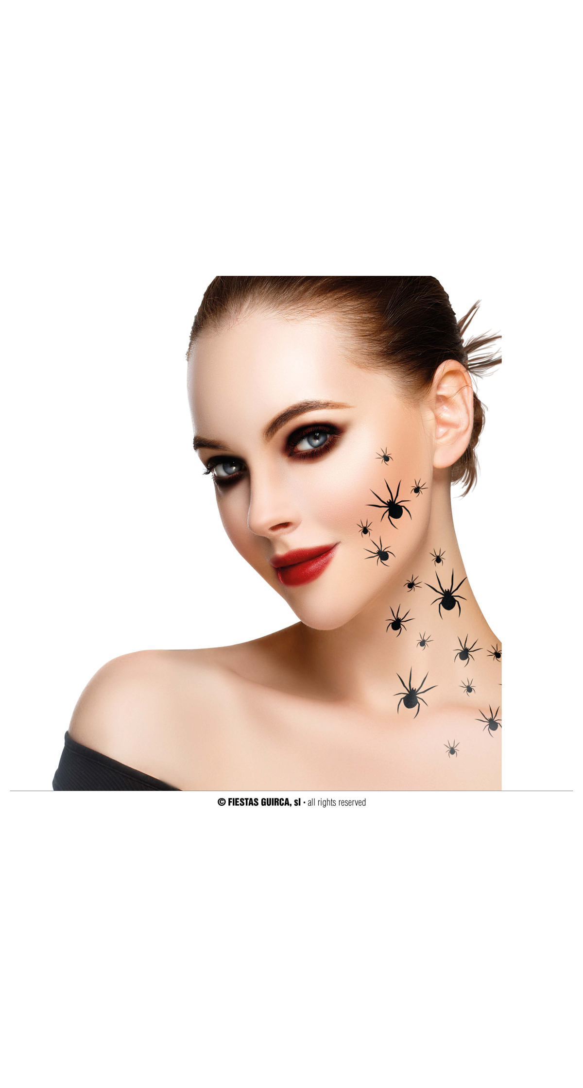 Halloween Spiders Tattos (2 sheets of 16 Spiders)