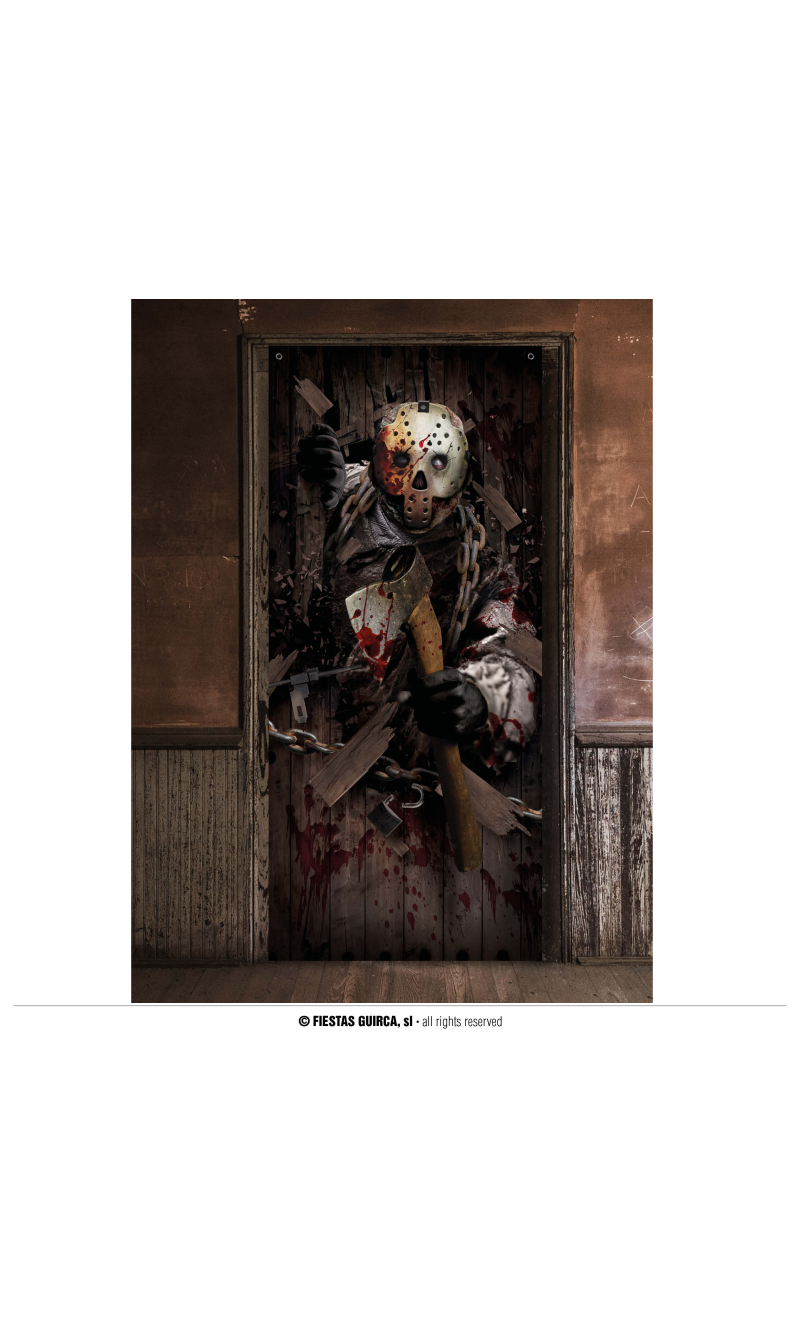 Halloween Axe Murderer Door Decoration 80x180cm