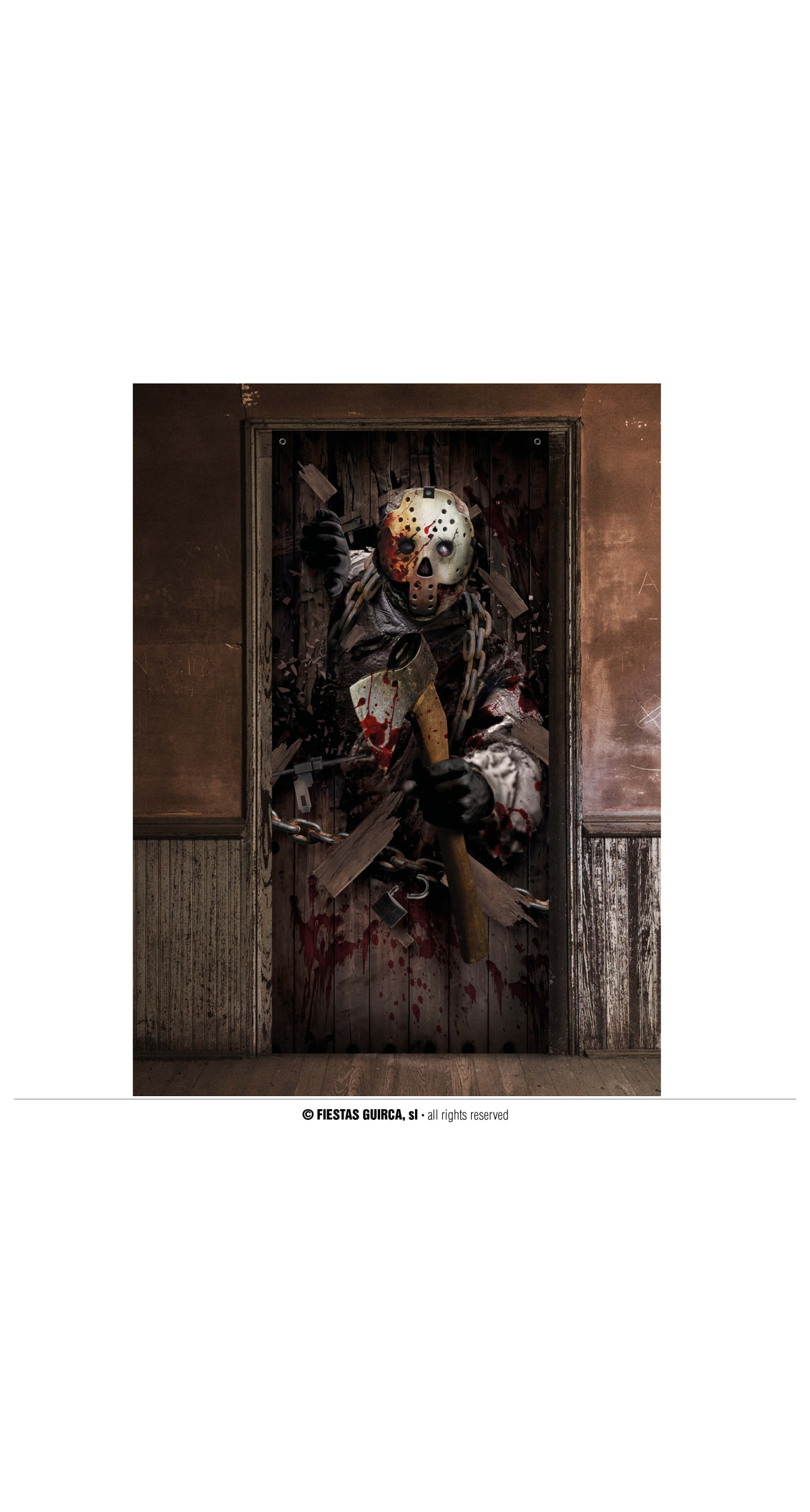 Halloween Axe Murderer Door Decoration 80x180cm