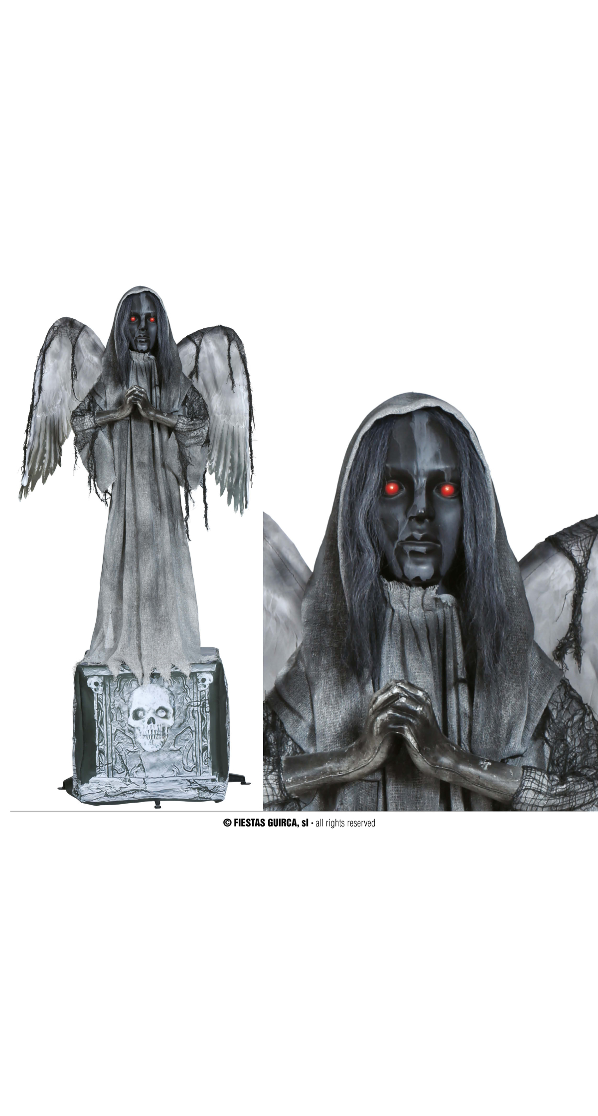 Halloween Angel Death Statue With Light Sound & Movement 170cm