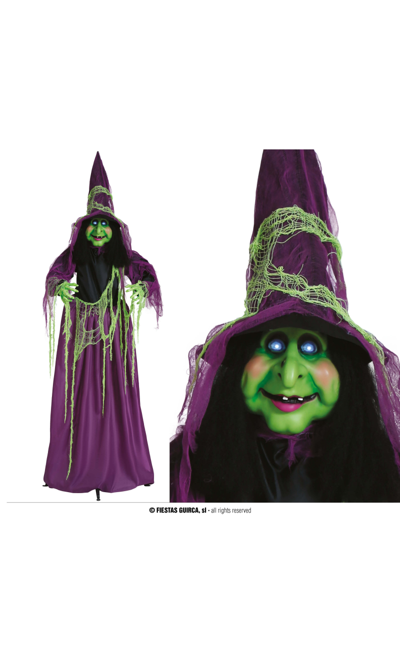 Halloween Witch With Light Sound & Movement 190cm