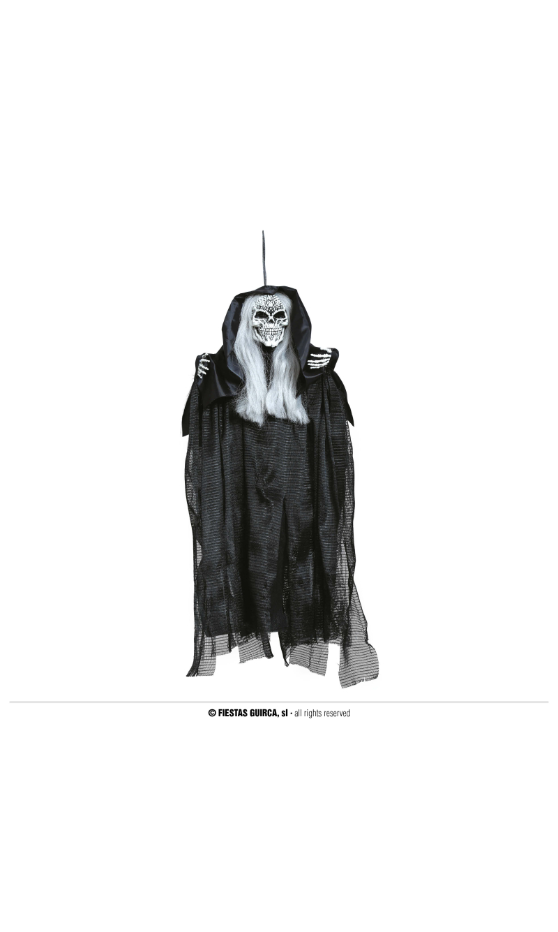 Halloween Hanging Skeleton With Tunic & Mane 55cm