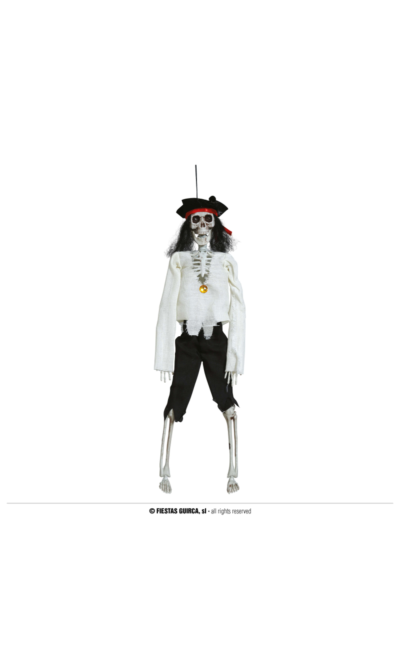 Halloween Hanging Pirate Skeleton 45cm