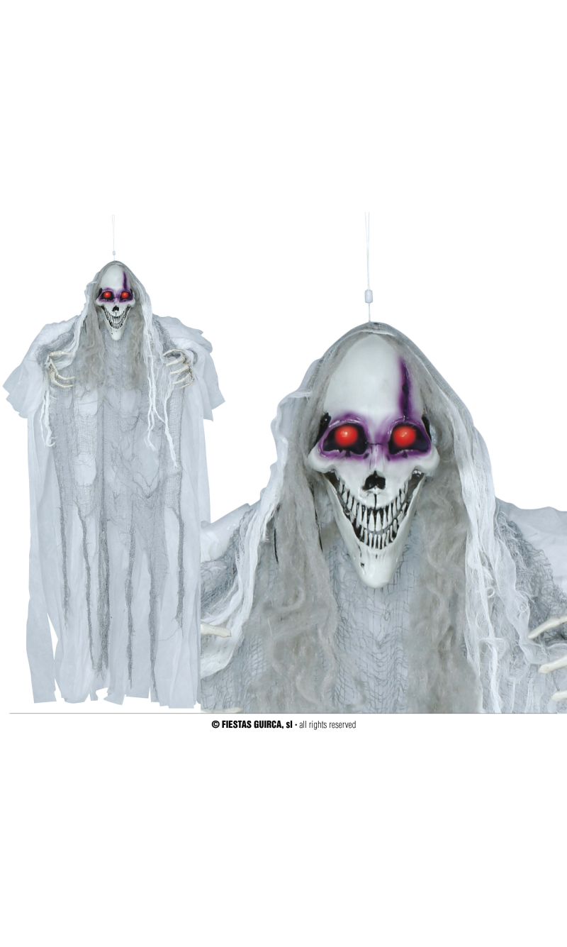 Halloween Hanging Skeleton With Light Sound & Movement 120cm