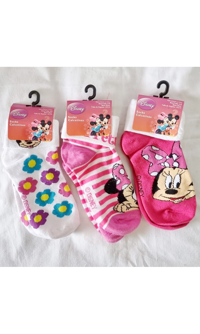 Disney Minnie Mouse Socks - For Age 6 to 8 Years