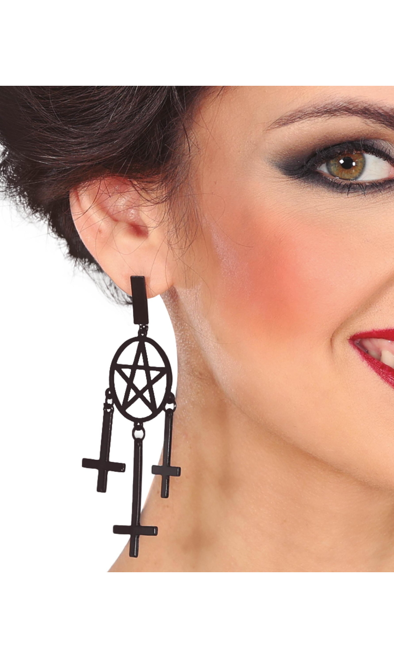 Halloween Cross Earrings 8cm