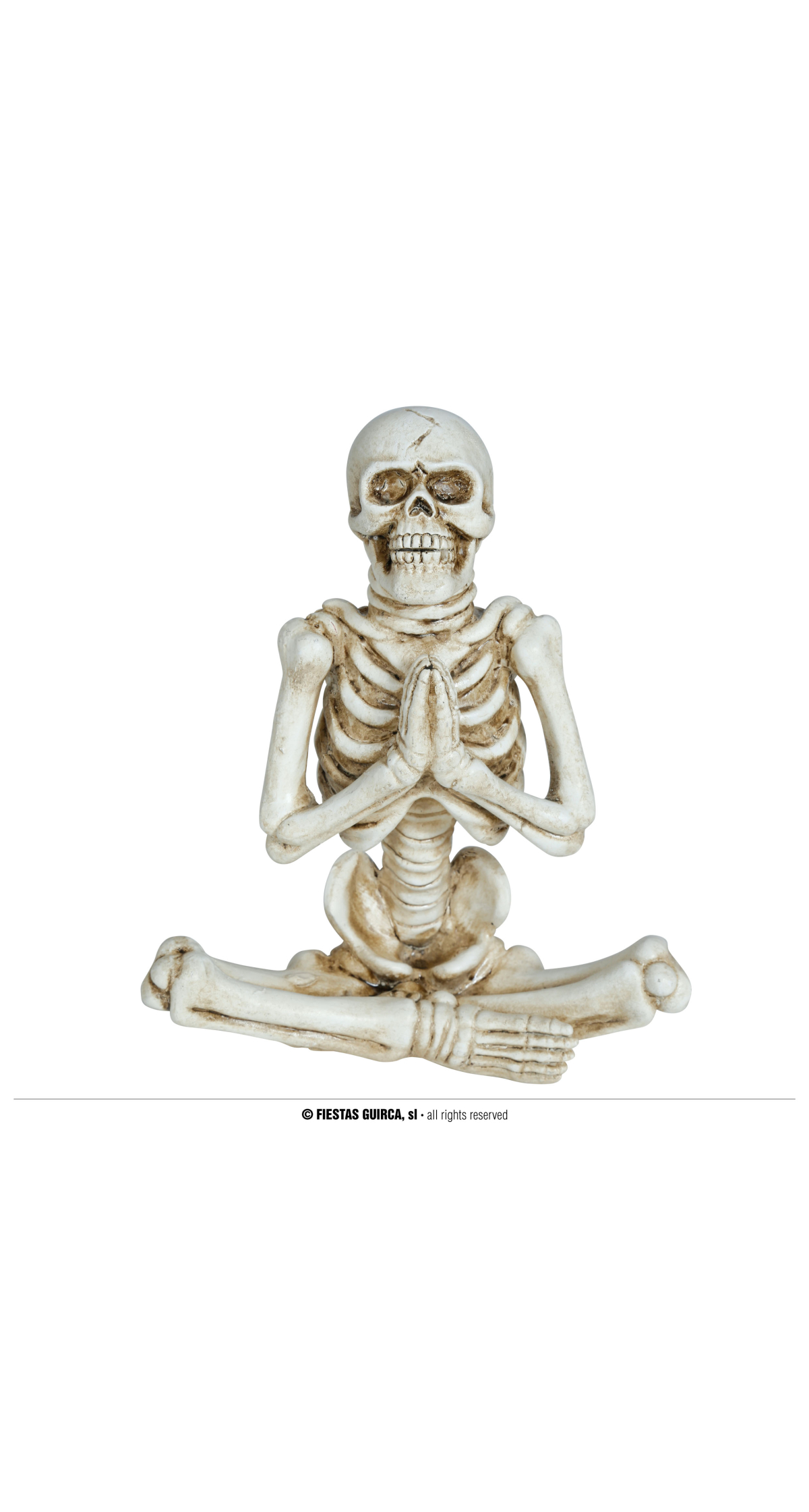 Halloween Decoration Polyresin Sitting Skeleton 19x14cm