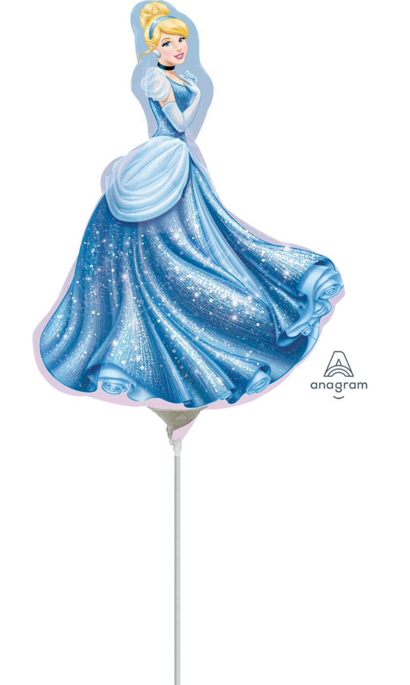 Cinderella Shape Mini Air-Filled Foil Balloon 14" (23cm)