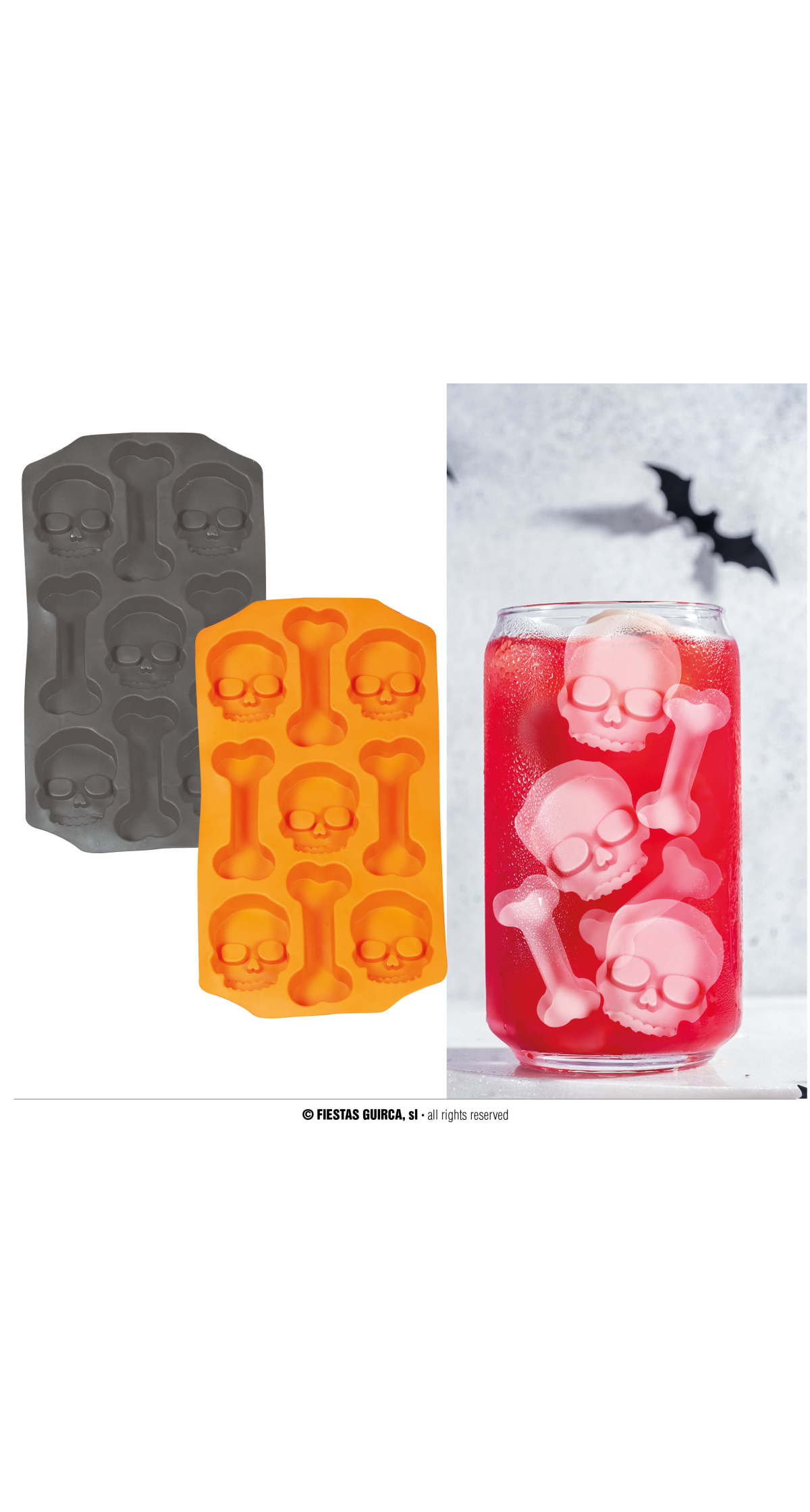 Halloween Assorted Ice Cube Mould 12x22cm