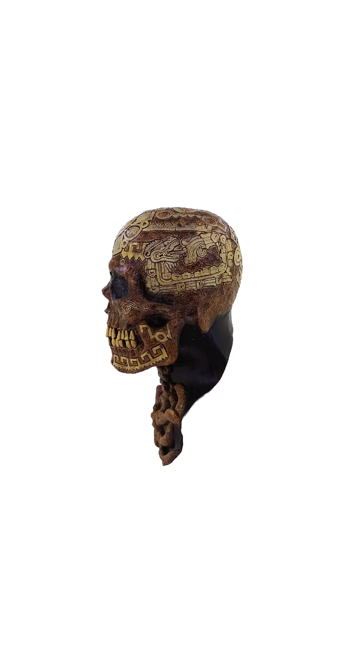 Aztec Skull (Ghoulish) Latex Mask - Adult One Size - Image 6
