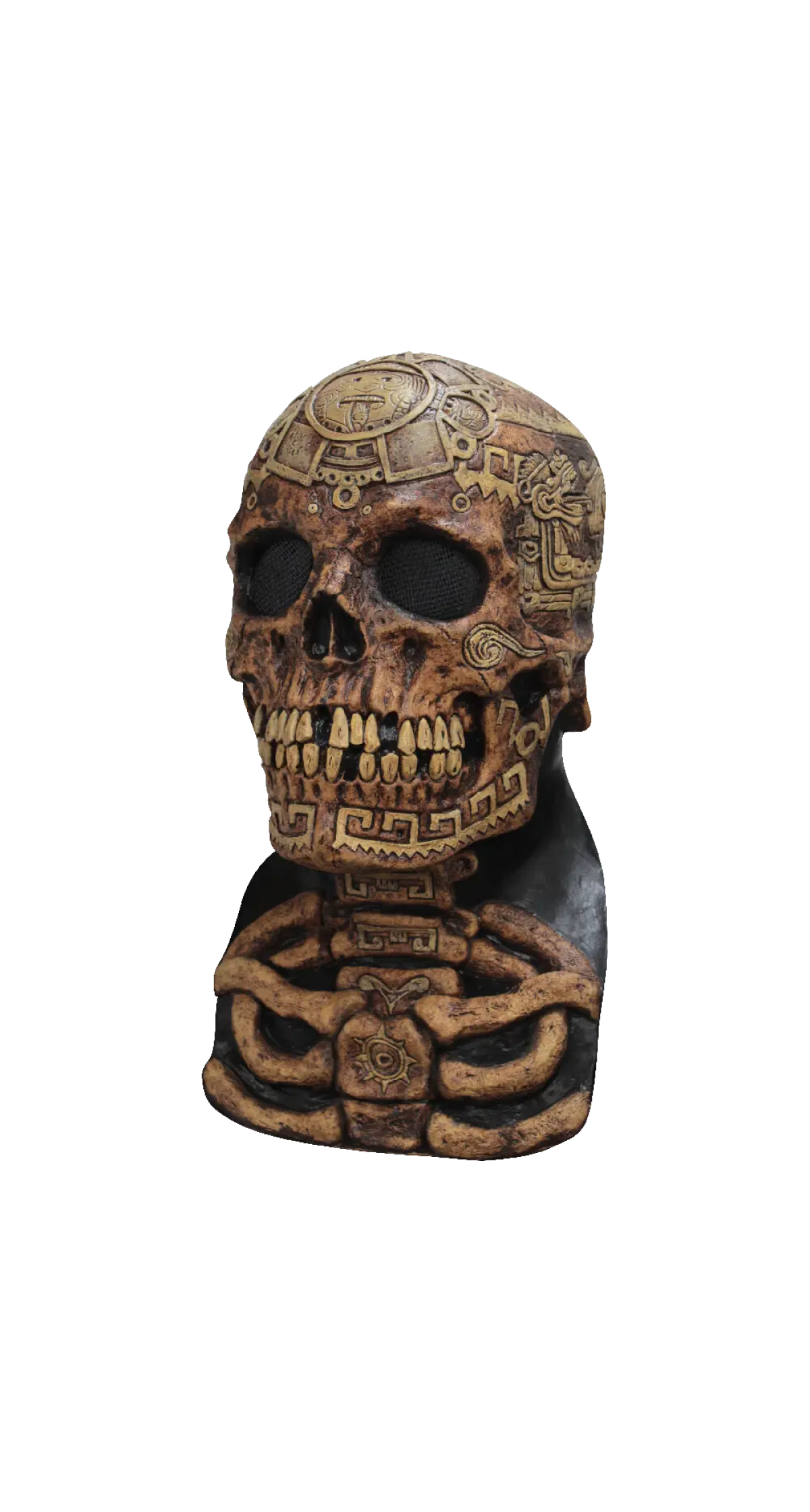 Aztec Skull (Ghoulish) Latex Mask - Adult One Size - Image 7