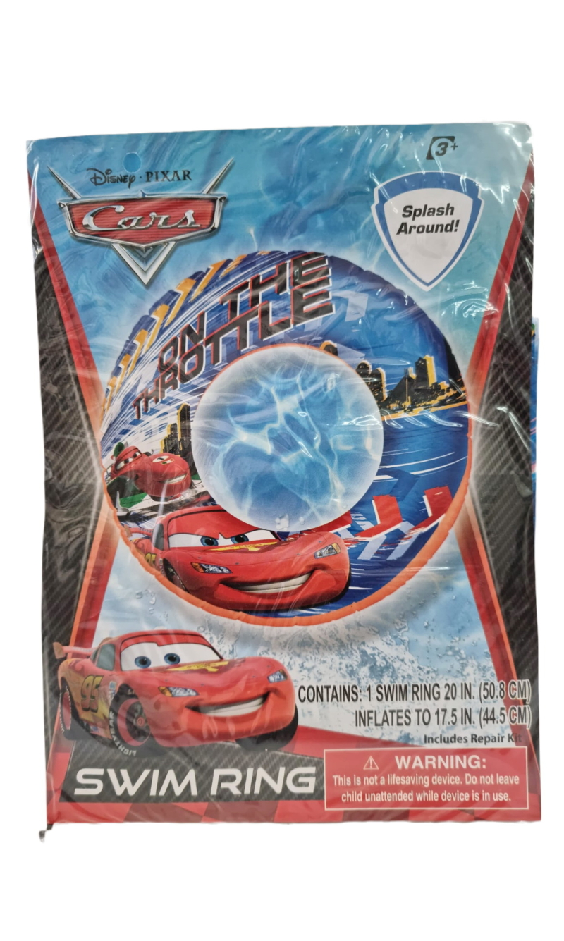 Disney Cars Swim Ring 50.8x44.5cm - For Age 3+ Years