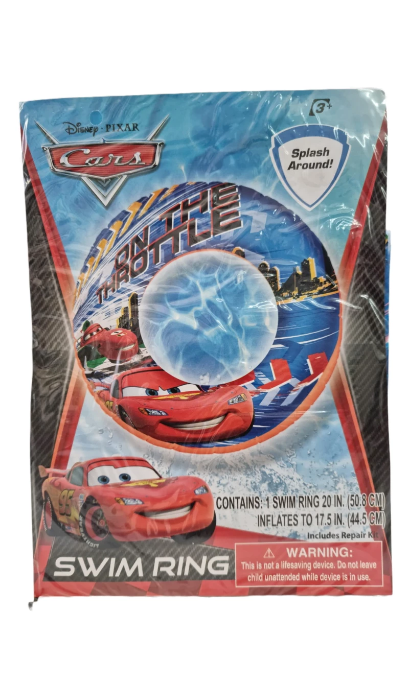 Disney Cars Swim Ring 50.8x44.5cm - For Age 3+ Years