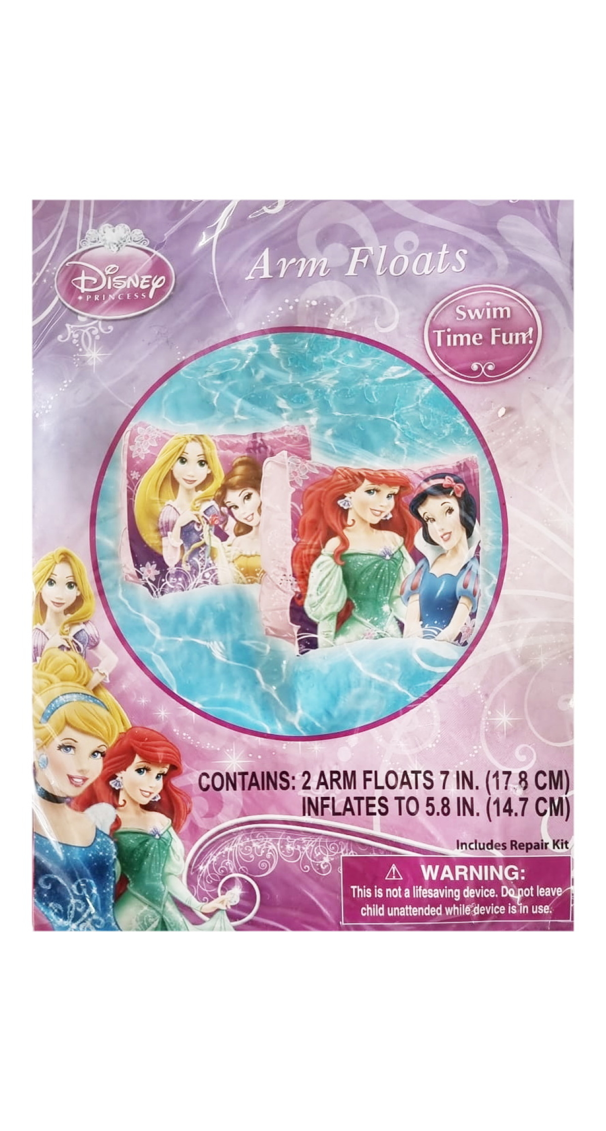 Disney Princess Inflatable Arm Bands 17.8cm - For Age 3+ Years