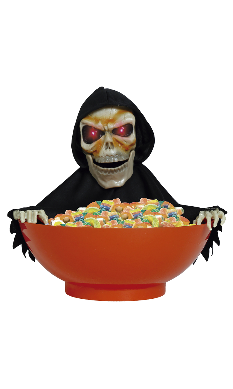 Halloween Bowl With Skeleton Light Sound & Movement 24x23cm