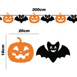 Bat & Pumpkin Garland 300cm 20x18cm