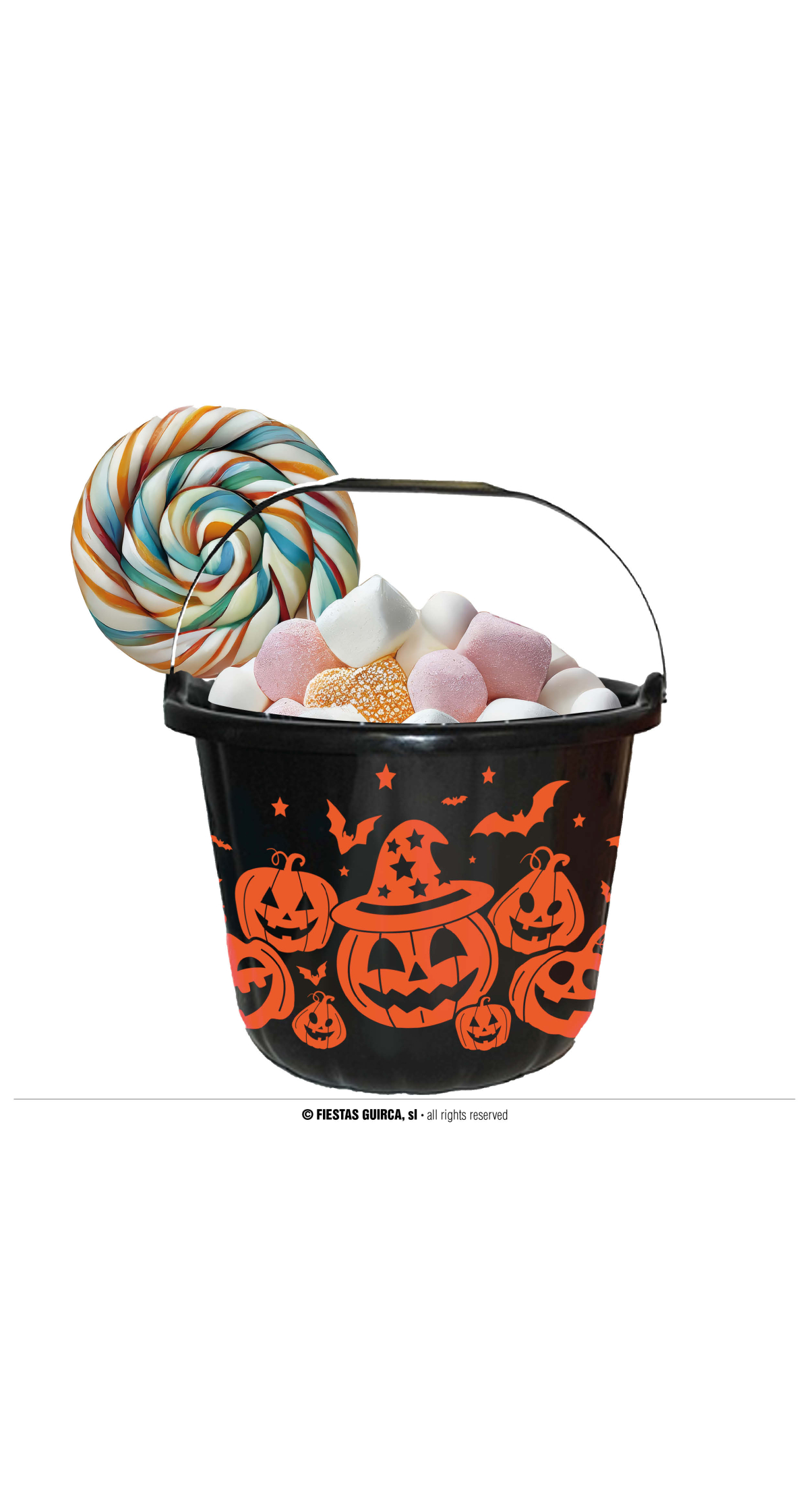 Halloween Pumpkins Candy Bucket - 18x16cm