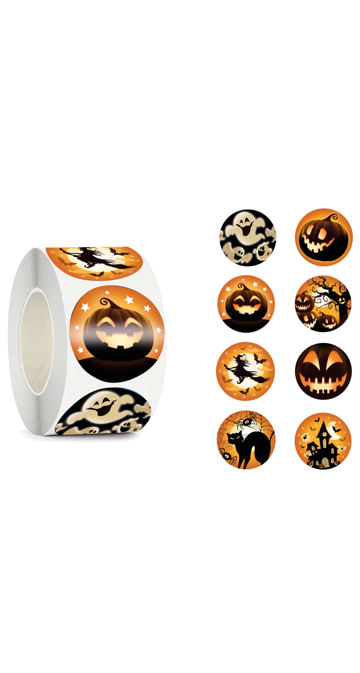 Halloween Stickers Roll 200pcs
