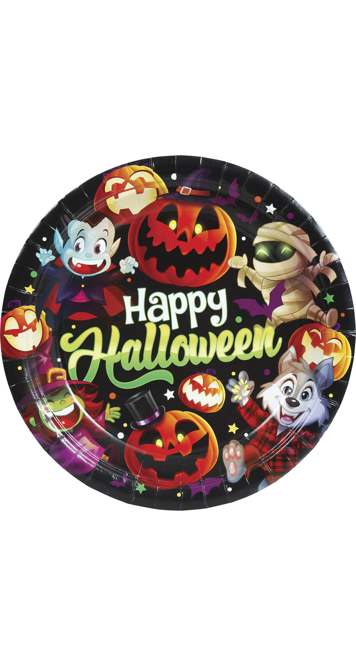 Halloween Little Monsters Plates 23cm - 6pk