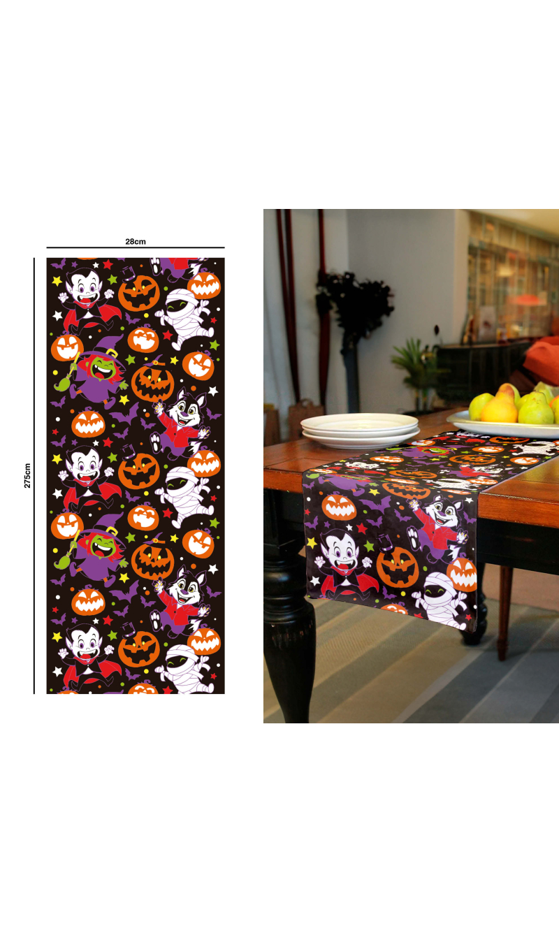 Halloween Little Monsters Table Runner 28x275cm