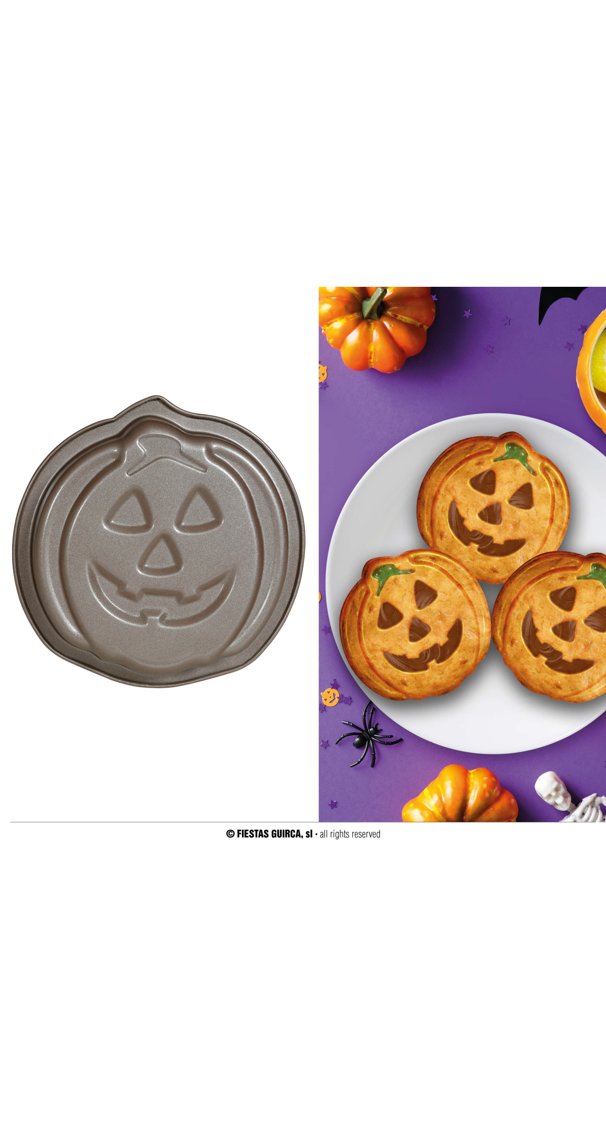Halloween Metal Cake Pan Pumpkin Shape - 14cm