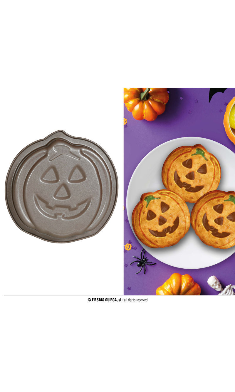 Halloween Metal Cake Pan Pumpkin Shape - 14cm