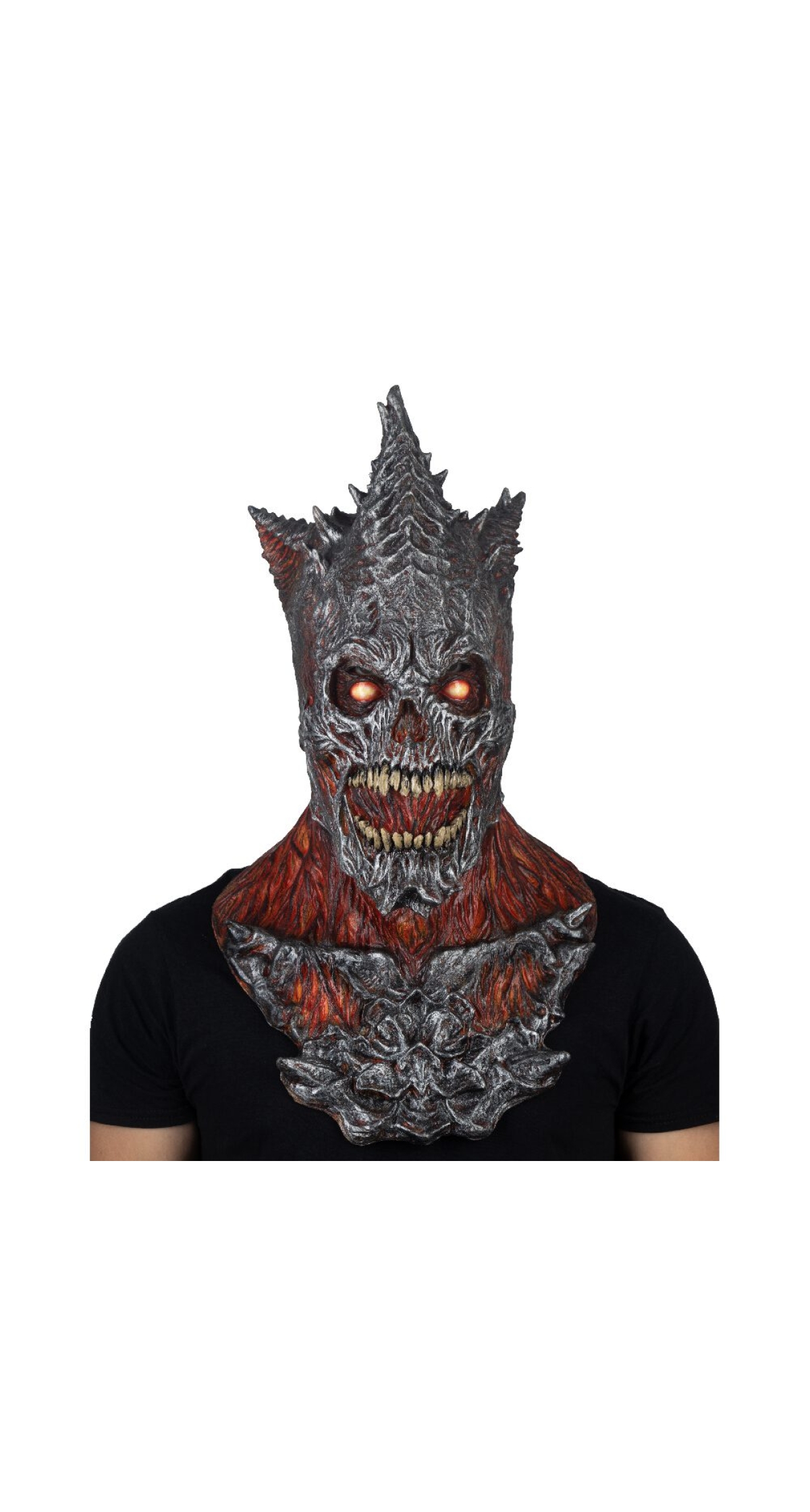 King Reaper Fire (Ghoulish) Latex Mask - Adult One Size - Image 3