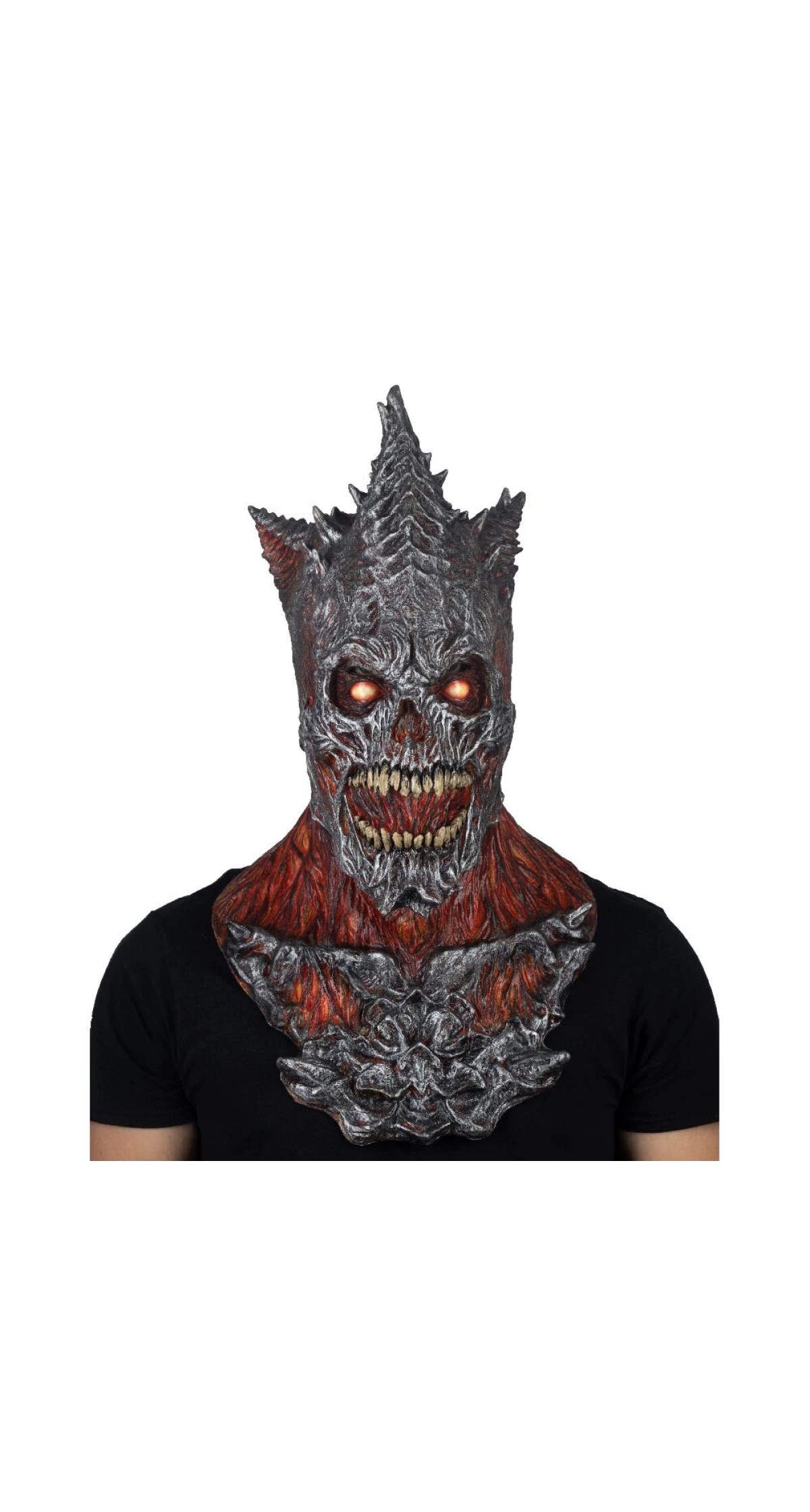King Reaper Fire (Ghoulish) Latex Mask - Adult One Size - Image 3