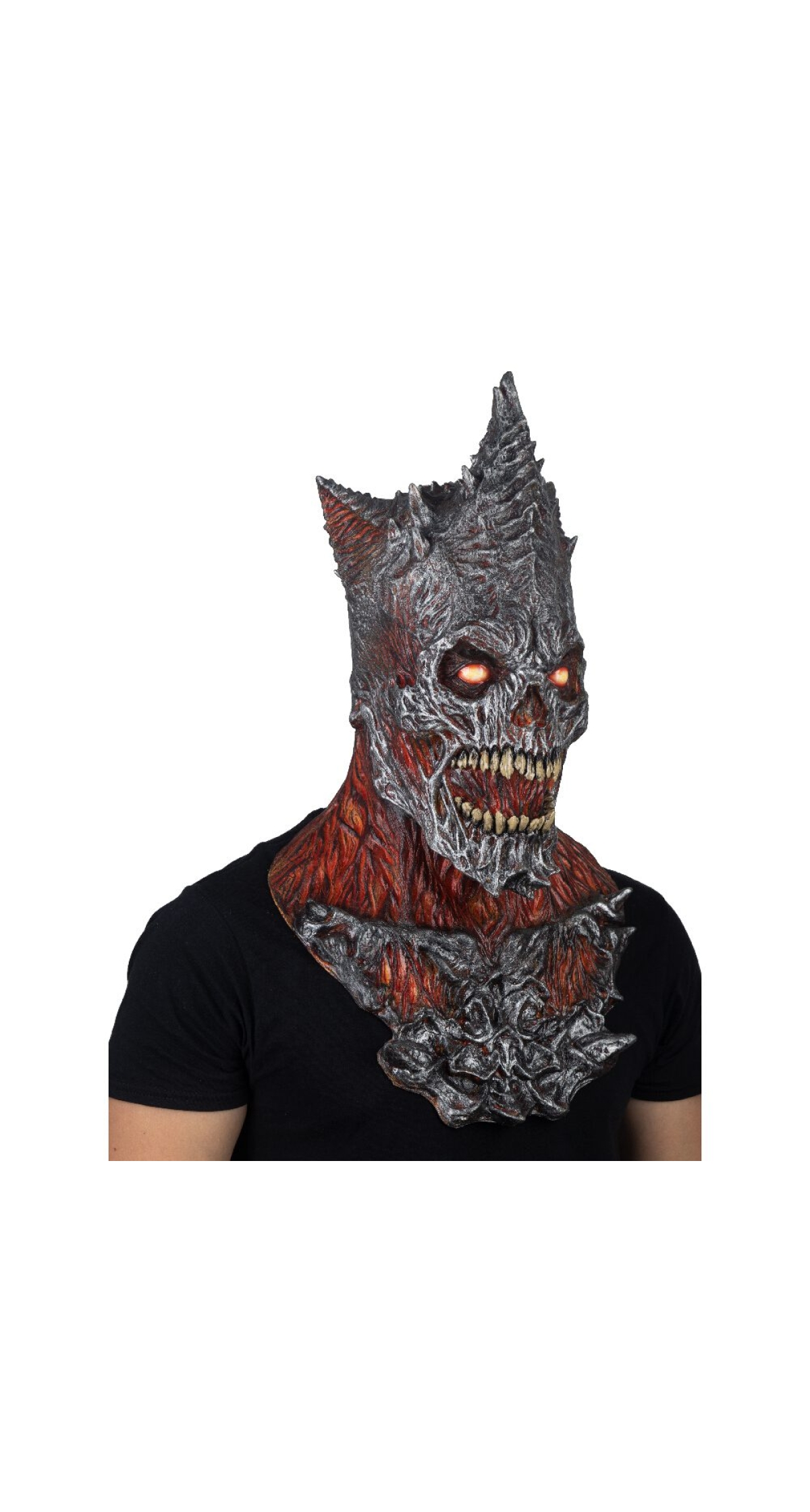 King Reaper Fire (Ghoulish) Latex Mask - Adult One Size - Image 4