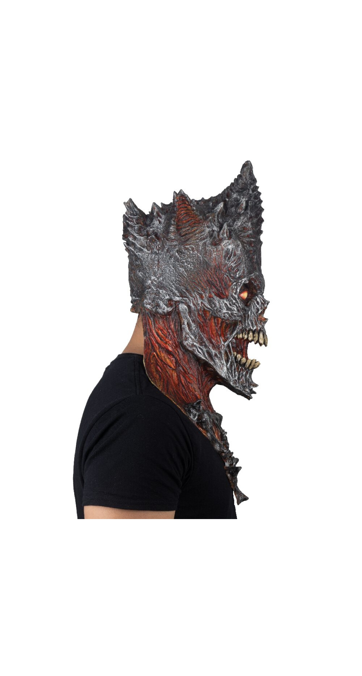 King Reaper Fire (Ghoulish) Latex Mask - Adult One Size - Image 5