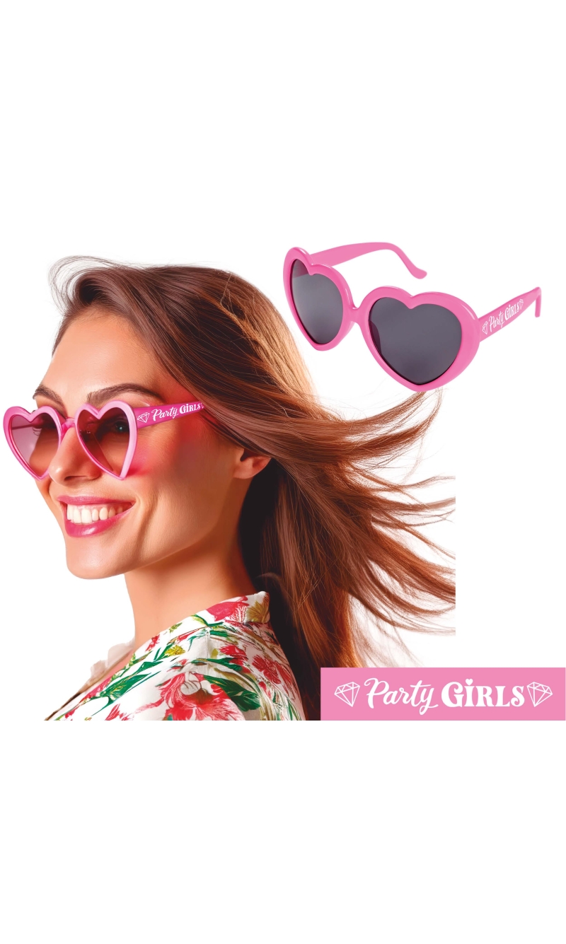 Hens Party Girls Heart Glasses