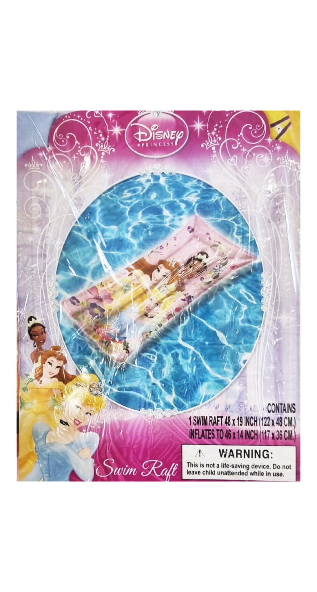 Disney Princess Swim Raft 122x48cm - For Age 3+ Years