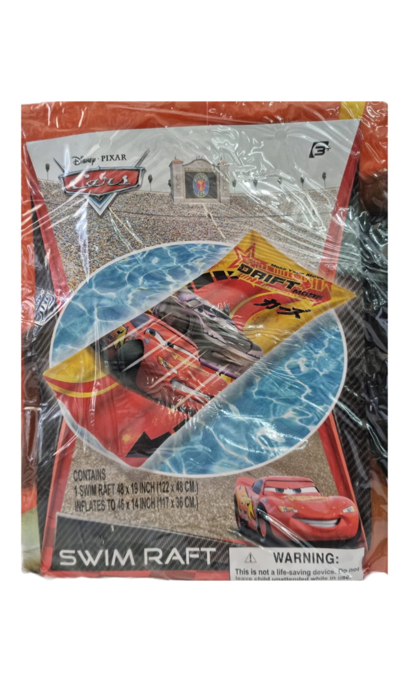 Disney Cars Swim Raft 122x48cm - For Age 3+ Years