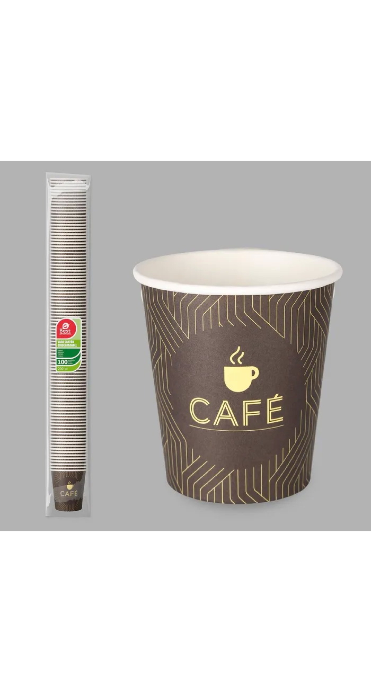 Coffee (Cafe) Paper Cups 200ml - 100pk