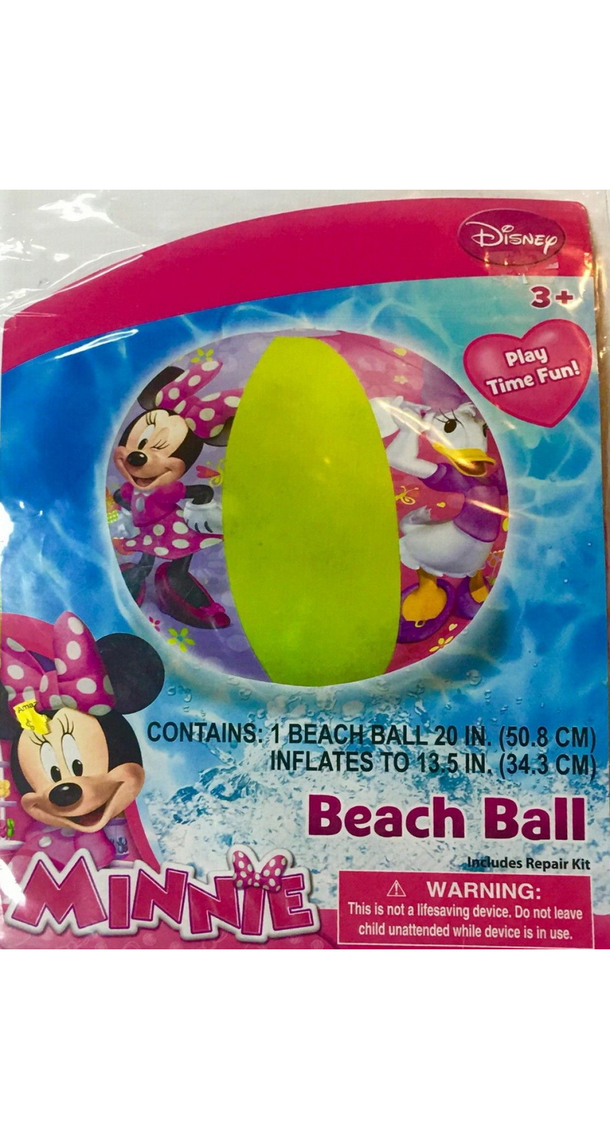 Disney Minnie & Daisy Beach Ball 50.8x34.3cm - For Age 3+ Years