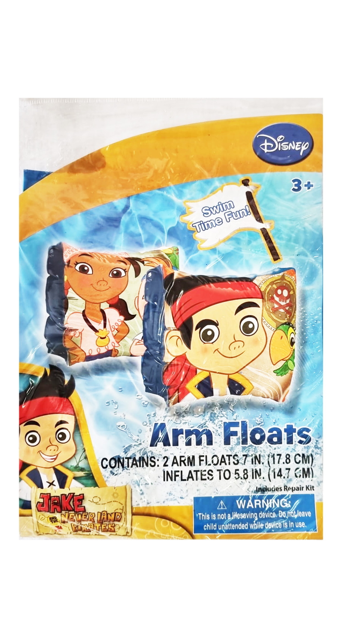 Disney Jake and the Never Land Pirates Inflatable Arm Bands 17.8cm - For Age 3+ Years